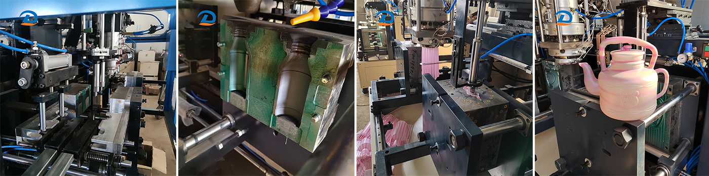 Высокоскоростная двухшнековая двухцветная выдувная формовочная машина для бутылочек для чистки унитазов